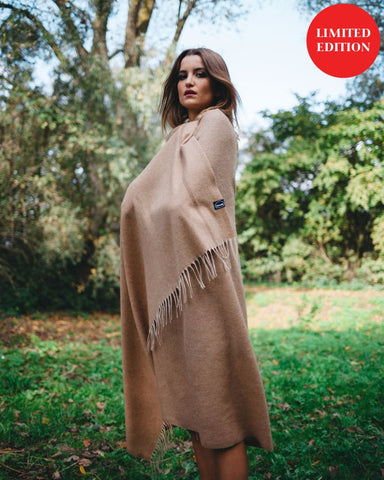 Camel wool throw natural - Homadic 