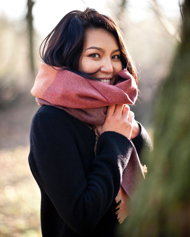 Camel wool shawl multicolored - Homadic 