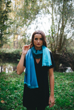 Cashmere shawl blue - Homadic 